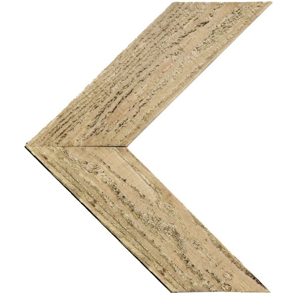 Ekena Millwork 13"W x 16"H x 3/4"D Vintage Farmhouse 3 1/2" Chevron, Barnwood Decor Collection, Chalk Dust White DECR13X16X075CHVWH - main